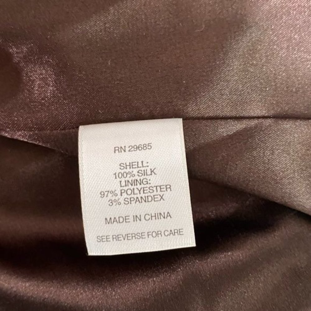 Pendleton, ladies, silk blouse, brown animal, print pattern, size 16 - Picture 11 of 12